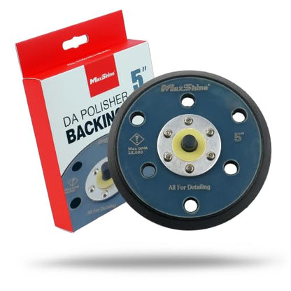 Maxshine 5" Universal Hook & Loop Dual Action Backing Plate – Fits DA Polishers with 5/16" Thread – Supports Up to 12,000 OPM – Compatible with M8S V2 & High-Speed DA Polishers - size: 5“