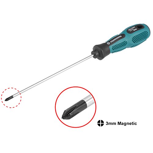 uxcell #0 Phillips Screwdriver 5 Inch Round Shaft Non Slip Comfortable Handle - size: PH0 x 5"