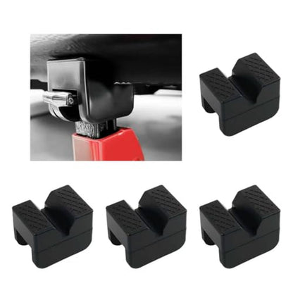 4PCS 2T Slotted Pinch Weld Jack Pads,Rubber Car Jack Stand Pads Provide Non-Slip Cushioning Protection,Essential Car Pinch Weld Jacks Adapter Floor Jacks Accessories