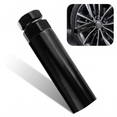 Large 6 Spline Lug Nut Socket, Car Wheel Lock Removal Tool, Replacement Lock Key for Aftermarket 6-Spline Wheel Nuts, for 21 mm (13/16 Inch) & 22 mm (7/8 Inch) Hex Socket Wrench - color: Black#6l