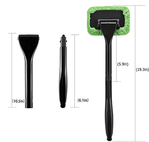 XINXIYAN Windshield Cleaner Tool Car Window Cleaner Inside Interior Windshield Cleaning Tool(Green-Rectangle)