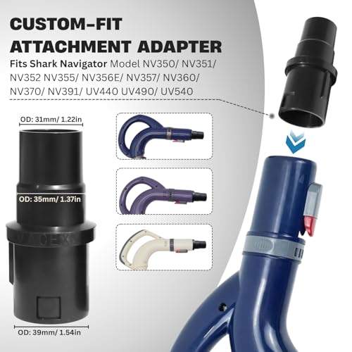 Universal Vacuum Hose Adapter Kit Reducer Attachment Set Converter from 1 1/2 inch to 1 1/4 inch from 1 3/8 inch to 1 1/4 inch Dust Hose Port Adapter ; 2-1/4 Inch to 1-1/4 Inch to 1-3/8''