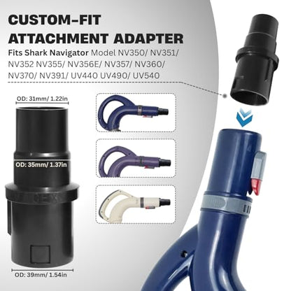 Universal Vacuum Hose Adapter Kit Reducer Attachment Set Converter from 1 1/2 inch to 1 1/4 inch from 1 3/8 inch to 1 1/4 inch Dust Hose Port Adapter ; 2-1/4 Inch to 1-1/4 Inch to 1-3/8''
