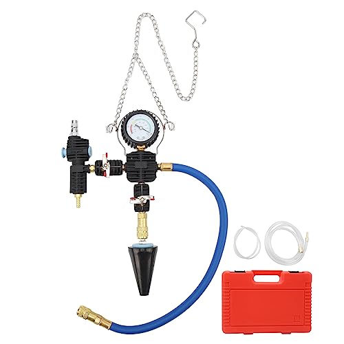 Coolant Refill Tool Kit | 90psi Pressure Tester with Accurate Gauge & Flexible Hose | Universal Radiator Vacuum Filler for Cars/Trucks/SUVs | 4 - Piece Kit with Storage Box
