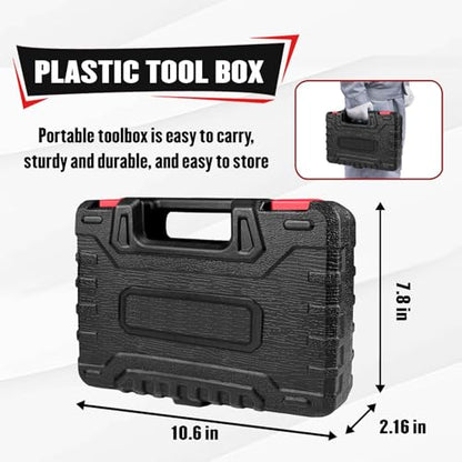 YIYITOOLS 25Pcs Drive Tool Accessory Kit, 1/4" 3/8" 1/2" Socket Accessories, Extension Bar, Adapter, Universal Joint & T-Bar, Professional CR-V Steel Construction - size: 25Pcs (Tool Accessory)