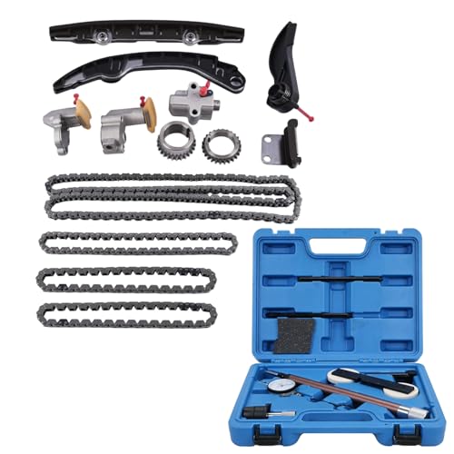 3.5L Timing Chain Kit for Nissan Pathfinder Infiniti QX60 2017-2024 V6 VQ35DD Engine Timing Chain Set with Timing Tool Box 130286KA0A 130286KA1B