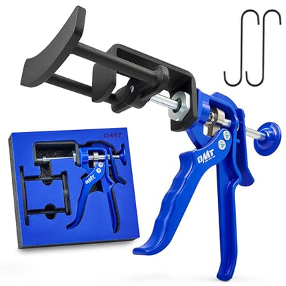 OMT Dual Piston Brake Caliper Compression Tool for Pad Replacement | Aluminum & Steel Build; 377 lb Force; Single and Dual Pistons; Brake Maintenance; Auto Technicians