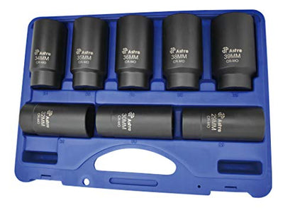 Astro Pneumatic Tool 78866 6 Point Axle Nut Socket Set 8 Pieces - size: 6-Point