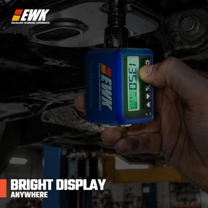EWK 3/8-inch Drive Digital Torque Adapter 5-100 ft-lbs (6.8-135 Nm), Electronic Torque Wrench Converter with LED Display & Buzzer Alert