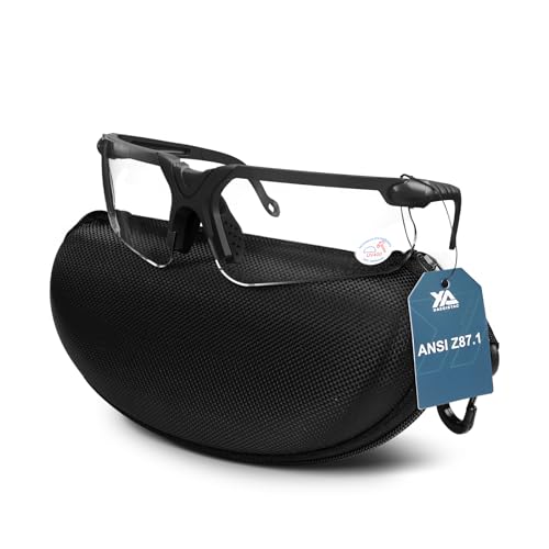 xaegistac Shooting Glasses with Case-Safety Glasses Anti Fog | Z87.1 Certificated Impact Resistance Safety Glasses for Hunting Shooting Sports - color: Clear