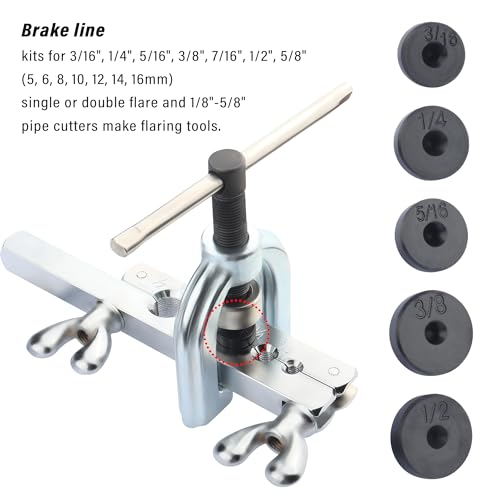 3/16 Brake Line Kit with 16 Brake Line Fittings and Tubing Bender,Double & Single Brake Line Flaring Tool Kit Car Accessories Fits for Most Hydraulic Braking Systems