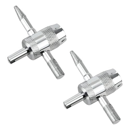 Gosknor 2pcs 4-Way Valve Core Tools, 4-in-1 Tire Valve Tool Valve Stem Core Remover Tire Valve Stem Puller Valve Stem Removal Tool for Bicycle Bike Automobile Car