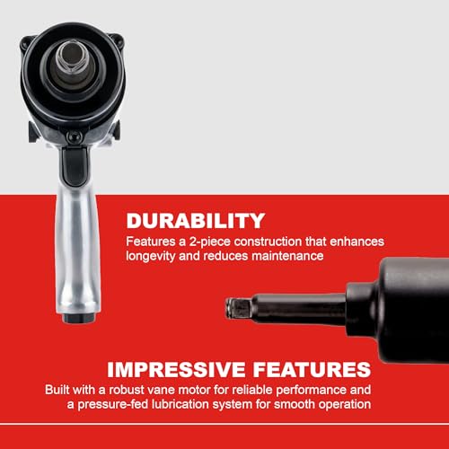 Ingersoll Rand 231HA-2 1/2" Air Impact Wrench, 2" Ext Anvil, Super Duty, 600 ft-lb Torque, Friction Ring Retainer, Pistol - size: 1/2" Impact - Extended Anvil