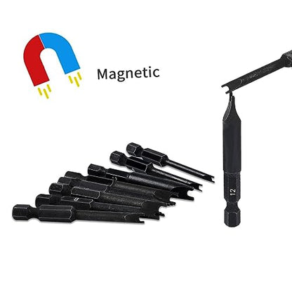 Spanner Bit Set (10 Pack - 2.3" Long Magnetic Heads) Spanner Fork Snake-Eye Security Screwdriver Bit Sizes: 4, 6, 8, 10, 12 (2 of Each Size) - style: Spanner