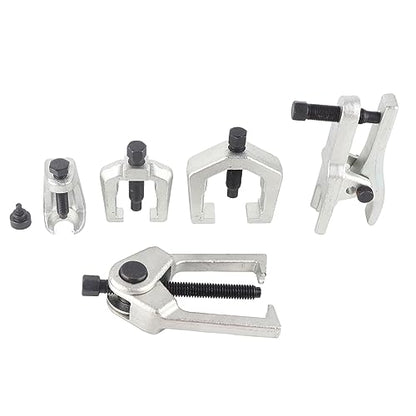 5pcs Front End Suspension Ball Joint Tie Rod Separator Puller Set, Heavy - Duty Carbon Steel Repair Tool Kit with Blow Mold Case for Auto Mechanics, Jaw Spreads up to 2 -