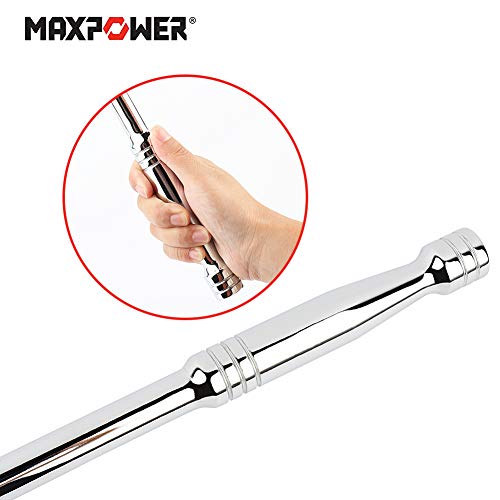 MAXPOWER 1/2-Inch and 3/8-Inch Drive Dual-drive 24-Inch Breaker Bar Flex Handle - size: 24 inch Dual Drive 3/8"+1/2"