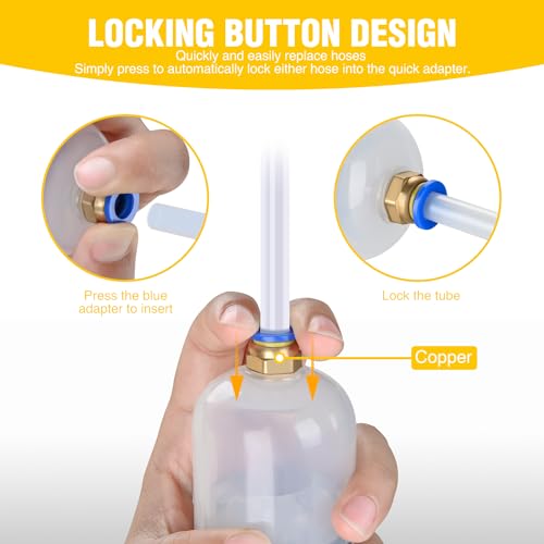 GOOACC Oil Extractor Pump Automotive, Fluid Extractor with Hose Oil Change Syringe Vacuum Pump Extractor, 200CC Manual Brake Fluid Extractor for Car Engine Oil Transfer Suction Extraction Fill 0.21QT - size: 200CC Manual