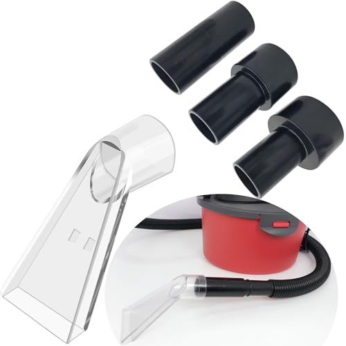Happy Tree Universal Fits All Brands' Shop Vacs with 2-1/2" & 1-7/8" & 1-1/4" Adapter Clear Extraction Accessory for Auto Detailing, Shop Vac Extractor Attachment Kit for Wet-Dry Vacuum Cleaners - size: Small