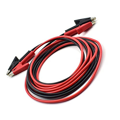 zhenyu 2 Pcs Dual Ended Crocodile Alligator Clips, 14AWG Test Lead Wire Cable with Insulators Clips, 10 ft Test Flexible Cable with Protective Jack Copper Clamps for Electrical Testing, 2Pcs-10ft - color: 2Pcs-10ft