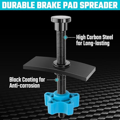 DURATECH Heavy Duty Caliper Piston Compressor Tool, Brake Pad Spreader with 2PCS Brake Caliper Hangers,Brake Piston Compressor Tool for Most Cars and Light Trucks - size: heavy duty