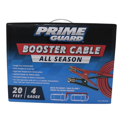 Prime Guard All Season Booster Cable | 20 Feet | 4 Gauge | SKU: 75-2110
