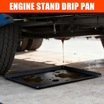 3-Pack Oil Drip Pan, 35.4" x 24" for Cars | Includes 3 absorbent foam mats. Leak-proof funnel spout. HDPE plastic. For oil changes, engine work, pets & appliance repair.