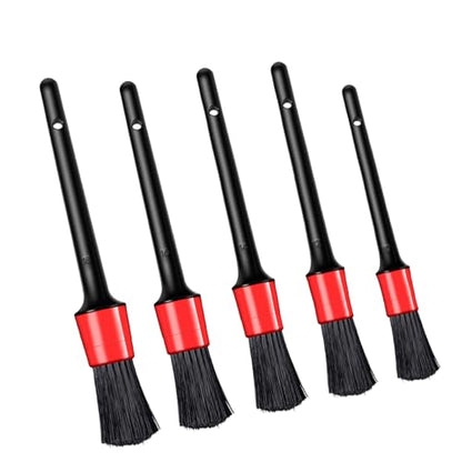 Generic 5PCS Car Interior Cleaning Brush, Multifunctional Car Detailing Tools Brush Set for Air Vents Dashboard Wheel Hub, Wash Kit for Vehicles Trucks Motorcycles