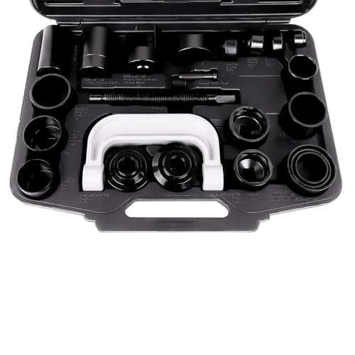 648617 Ball and U Joint Service Set of 23pcs, Receiving Tube, Adapters, Sockets Tool Kit, Remove and Install Ball Joints U Joints, without Removing Control Arm