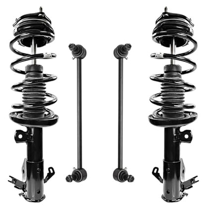 Detroit Axle - Front 4pc Struts Sway Bars for 2012-2015 Honda Civic, Struts & Coil Spring Sway Bar End Links 2013 2014 Replacement Suspension Kit Quick Install Ready Struts Shocks Assembly - size: 4QS47349/ sway kit