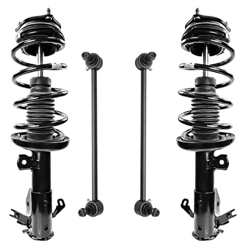 Detroit Axle - Front 4pc Struts Sway Bars for 2012-2015 Honda Civic, Struts & Coil Spring Sway Bar End Links 2013 2014 Replacement Suspension Kit Quick Install Ready Struts Shocks Assembly - size: 4QS47349/ sway kit