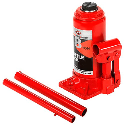 AFF Heavy Duty 8 Ton Bottle Jack, Manual, Machine Hardened Steel Saddles, Centered Pumps and Rams, 3508 - size: 8 Ton Capacity, style: Heavy Duty