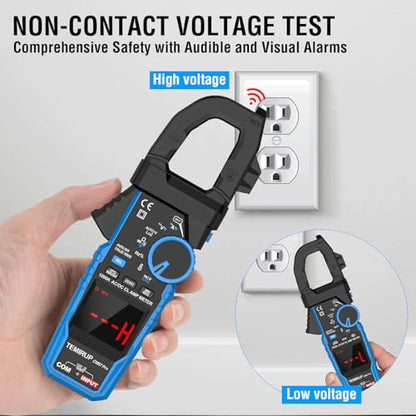 Inrush Digital Clamp Meter Multimeter - TEMIRUP T-RMS 6000 Counts 1000A Amp Voltage Tester with VFD, LOZ, Measures NCV, AC/DC Voltage Current, Continuity Capacitance Frequency Resistance, Temperature - size: CM87PRO, style: 1000A AC/DC Clamp Meter