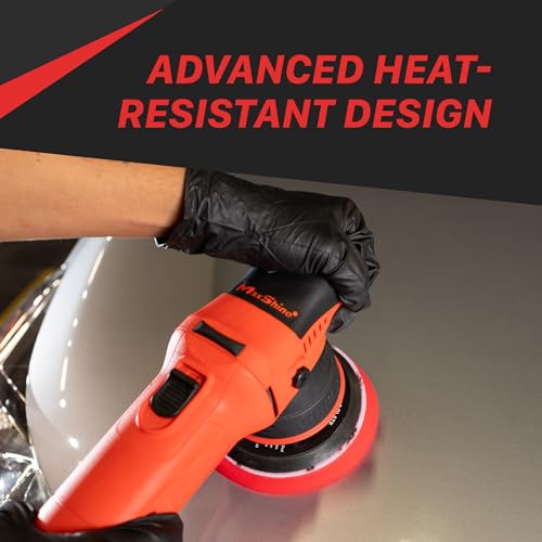 Maxshine 5” Universal High Pro Heavy Cutting Foam Pad – Compatible with DA & Rotary Polishers – Professional Detailing Pad for Aggressive Paint Correction – Washable & Reusable – Hook & Loop Backing - size: 5", style: Heavy Cutting