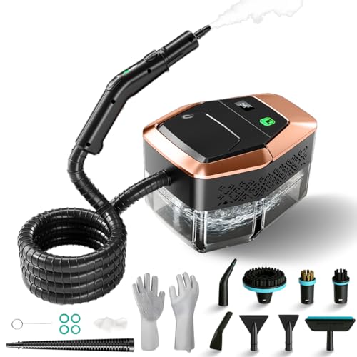 Steam Cleaner for Home & Car, 3-Level Adjustable Steamer for Cleaning with Temp Display,15s Fast Heat,1.8L Large Tank, 4Bar Powerful Steam for Grout,Grease,Tile,Couch,Toilet, Car Detailing,Windows
