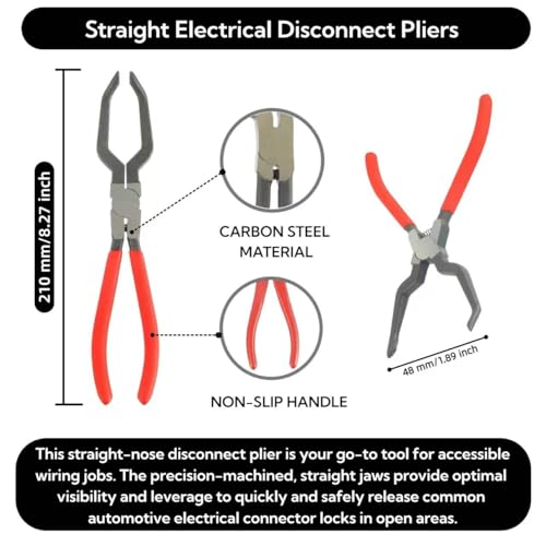 5-Piece Automotive Electrical Tool Kit - Disconnect Pliers, Hose Clamp Pliers, Connector Separator & Terminal Removal Tool Set for Cars - size: 5 Set