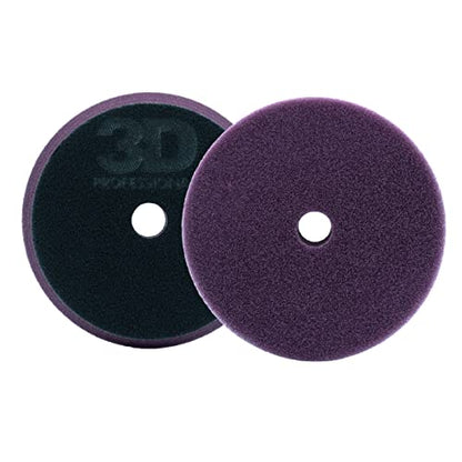 3D Dark Purple Foam Cutting Pad | Fast Compound Cuts for Removing Paint Defects | Professional Grade | Superior Finish for Automotive Painted Surfaces | Car Care Detailing | 5.5” Round - color: Dark Purple