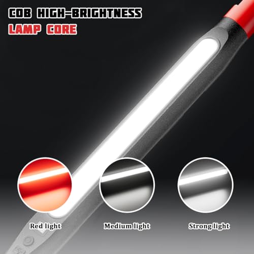 Car Magnetic Work Light Bar, 700LM Rechargeable LED Under Hood Light for Mechanic Garage Workshop, Poratble Automotive Underhood Repair Work Lamp, Universal for Vehicles