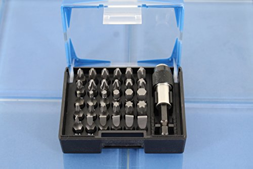TEMO 31 pc Impact Ready Security Screwdriver Bit Set Kit with Quick Release Chuck - size: 31 Piece Set