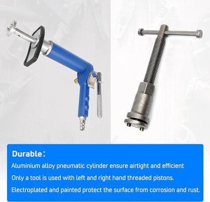 Pneumatic Brake Caliper Compression Tool, 24-Piece Air Operated Disc Brake Piston Wind Back Air Retractor Rewind Spreader Tool Set with Compression Spreading Tool for Auto Brake Repair - size: 24PCS Pneumatic Brake Caliper Wind Back Tool