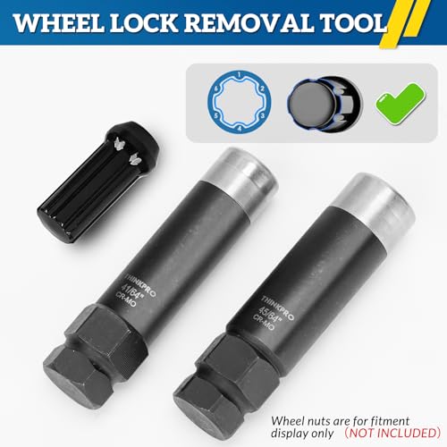 6 Spline Lug Nut Socket Set, 2 Piece | 41/64" & 45/64", M12x1.25/M12x1.5 Spline Lug Nuts, Jeep, GMC Compatible, Hard Case Included, Double Layer Reinforcement