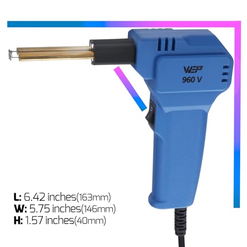 WEP 960-V Blue Plastic Welder Kit 110V with LED Lights with 200 Hot Staples and Pliers for Car Bumper Plastic Welding, Plastic Gas Tank Repair, a Great Automotive Tools for Mechanics - color: Light Blue