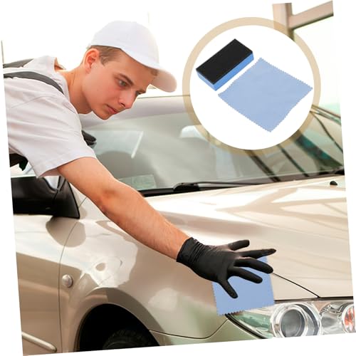 PRETYZOOM 1 Set Tire Applicator Sponge Kit Polishing Pad Dressing Cloth for Professional Automotive Detailing Versatile Sponge Block for Tire Shine Wax Application Comfortable Grip for