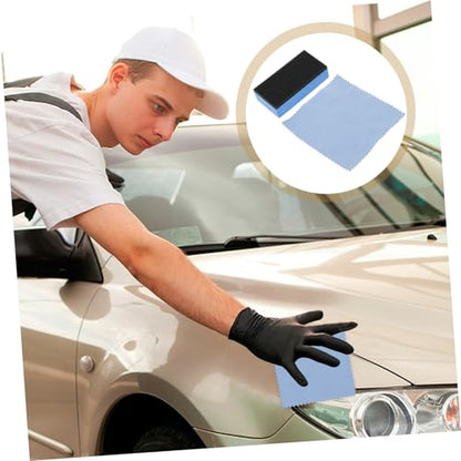 PRETYZOOM 1 Set Tire Applicator Sponge Kit Polishing Pad Dressing Cloth for Professional Automotive Detailing Versatile Sponge Block for Tire Shine Wax Application Comfortable Grip for