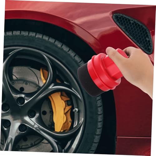 Amosfun Car Tire Shine Sponge Brush High Density Wax Applicator Pad Set for Auto Detailing Handheld Polishing Tool for Tire Cleaning