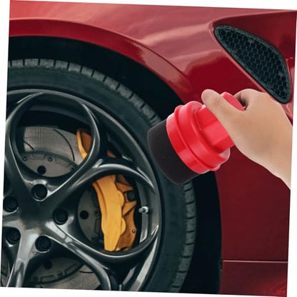 Amosfun Car Tire Shine Sponge Brush High Density Wax Applicator Pad Set for Auto Detailing Handheld Polishing Tool for Tire Cleaning