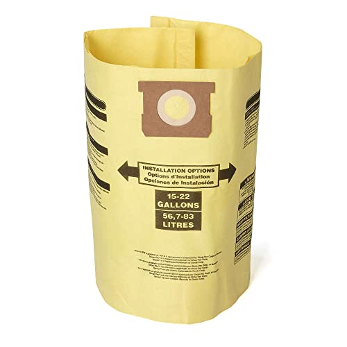 CRAFTSMAN CMXZVBE38769 15-22 Gal. Wet Dry Shop Vacuum Dust Collection Bags | For Fine Dust, Fits Most 15 to 22 Gallon Shop Vacuums, Collects Dry Fine Debris, Reduces Cleanup Time, 2-Pack - style: 15-22 Gallon Fine Dust