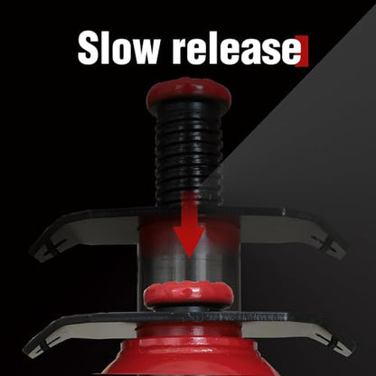 Big RED TQ20006-1 Torin Welded Pneumatic Air Hydraulic Car Bottle Jack: Aluminum Alloy Pump and Special Slow Release Equipment for Auto Repair and House Lift, 20 Ton (40,000 LBs) Capacity, Red - style: 20 Ton(40,000 LBs)-New