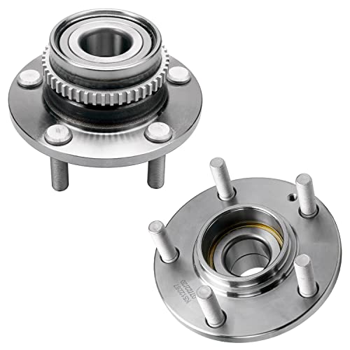 Detroit Axle - 2 Rear Wheel Bearing and Hubs Assembly with ABS Ring & 5-Lug for Kia Sportage 2005-2010 & Hyundai Tucson 2005-2009, FWD & 4-Wheel ABS Only - style: 512267 x2/Pair