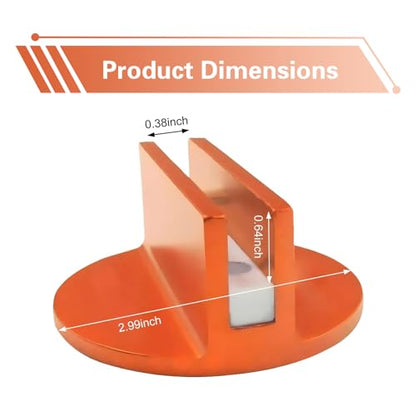 Universal Magnetic Jack Pad, 0.37" Aluminum Grooved Magnetic Jack Pad Pinch Weld Adapter, Pinch Weld Frame Rail Adapter with Large Slotted, Universal Auto Repair Tool for Most Cars (Orange) - color: Orange
