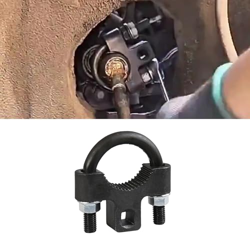 Inner Tie Rod Removal Tool, 3/8" U-Shaped Inner Tie Rod Tool with Non-Slip Teeth, Carbon Steel Inner Low Profile Tool for Car Chassis Rocker, Vehicle Tie Rod Installation Accessories